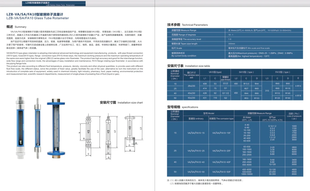 Glass Tube Flow Meter-Flowmter with Alarm Limit Switch-Glass Tube Rotameter